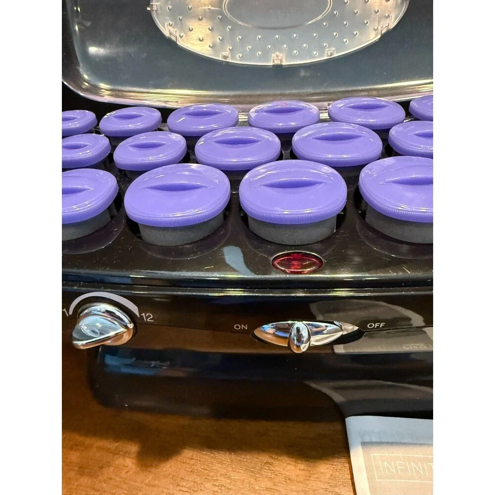 Conair Infinity Pro HS41 Ceramic Flocked Heat Rollers Purple Quick Heat